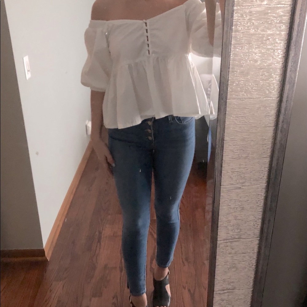 Free People White Top